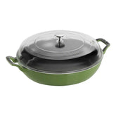 Staub | 3.5 qt, Braiser With Glass Lid, Pistachio | Cast Iron