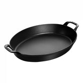 Staub | 14.5-x 11-inch, Oval, Gratin Baking Dish, Matte Black | Cast Iron