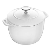 Staub | 1.5 qt, Petite French Oven, Pure White | Cast Iron