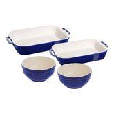 Staub | 4-pc, Baking And Bowl Set, Dark Blue | Stoneware