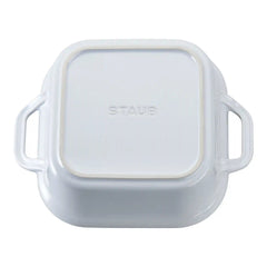 Staub | 9-inch, Square, Covered Baking Dish, White | Stoneware
