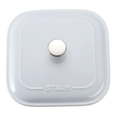 Staub | 9-inch, Square, Covered Baking Dish, White | Stoneware
