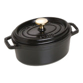Staub | 1 qt, Oval, Dutch Oven, Matte Black | Cast Iron