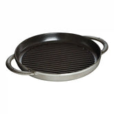 Staub | 10-inch, Round Double Handle Pure Grill, Graphite Grey | Cast Iron