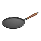 Staub | Crepe Pan with Spreader and Spatula, Matte Black | Cast Iron