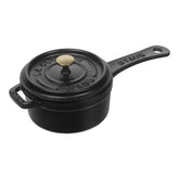 Staub | 0.25 qt Mini Saucepan - Black, Cast Iron | Cast Iron