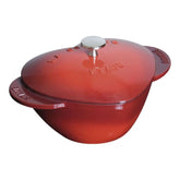 Staub | 1.75 qt, Heart, Dutch Oven, Cherry | Cast Iron