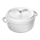 Staub | 4 qt, Round, Dutch Oven, Pure White | Cast Iron