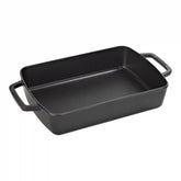 Staub | 12-x 8-inch, Rectangular, Roasting Pan, Matte Black | Cast Iron
