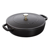Staub | 4 qt, Braiser With Lid, Matte Black | x Smitten Kitchen - Cast Iron