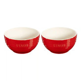 Staub | 6.5-inch / 2-pc, Large Universal Bowl Set, Cherry | Stoneware