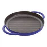 Staub | 10-inch, Round Double Handle Pure Grill, Dark Blue | Cast Iron
