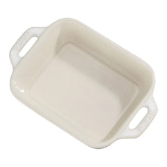 Staub | 13-x 9.5-inch, Rectangular, Baking Dish, Ivory-White | Stoneware