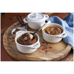 Staub | 3-pc, Mini Round Dutch Oven Set, White | Stoneware