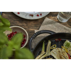 Staub | 10-inch, Round Double Handle Pure Grill, Matte Black | Cast Iron