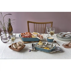 Staub | 2-pc, Rectangular Baking Dish Set, Rustic Turquoise | Stoneware