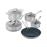 ZWILLING | 10-pc, Non-stick, Stainless Steel Ceramic Cookware Set | Clad CFX
