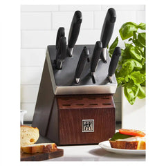 ZWILLING | 7-pc, Self-Sharpening Knife Block Set, Silver-Black | FOUR STAR