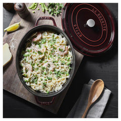 Staub | 5.75 qt, Oval, Dutch Oven, Grenadine | Cast Iron