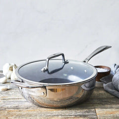 ZWILLING | 10-inch, Non-stick, Stainless Steel Ceramic Perfect Pan | Clad CFX