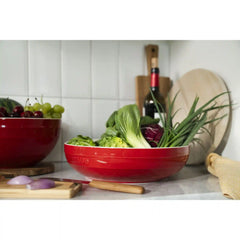 Staub | 11.5-inch, Shallow Serving Bowl, Cherry | Stoneware