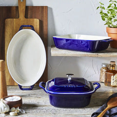 Staub | 4-pc, Mixed Baking Dish Set, Dark Blue | Stoneware