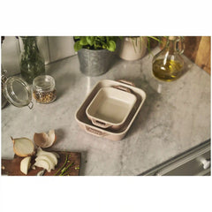 Staub | 2-pc, Rectangular Baking Dish Set Macaron, Light Pink | Stoneware