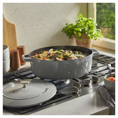 Staub | 6 qt, Wide Oval French Oven, Graphite Grey | Cast Iron