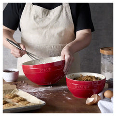 Staub | 2-pc, Large Mixing Bowl Set, Cherry | Stoneware