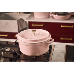 Staub | 4 qt, Round, Dutch Oven, Peony Pink | Cast Iron