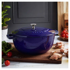 Staub | 5 qt, Essential French Oven, Dark Blue | Cast Iron