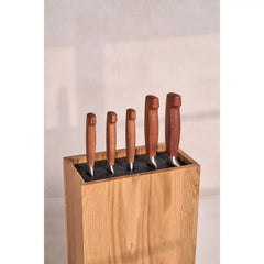 ZWILLING | 6-pc, Kotibe Wood Handle Knife Block Set, Brown | Four Star