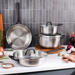 ZWILLING | 7-pc, Stainless Steel, Cookware Set | Milano Stainless Steel