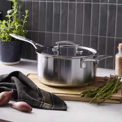 Demeyere | 4.25 qt Sauce Pan With Lid, 18/10 Stainless Steel | Industry 5