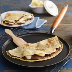 Staub | Crepe Pan with Spreader and Spatula, Matte Black | Cast Iron