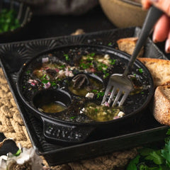 Staub | 5.5-inch, Escargot Dish with six holes, Matte Black | Cast Iron