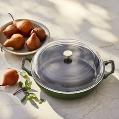 Staub | 3.5 qt, Braiser With Glass Lid, Pistachio | Cast Iron