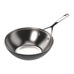 Demeyere | 12-inch, 18/10 Stainless Steel, Wok, Silver-Black | Black 5
