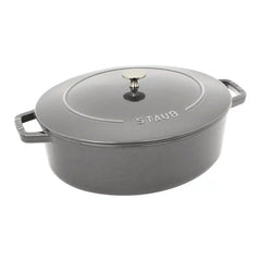 Staub | 6 qt, Wide Oval French Oven, Graphite Grey | Cast Iron