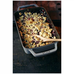 Staub | 12-x 8-inch, Rectangular, Roasting Pan, Graphite Grey | Cast Iron