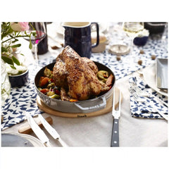 Staub | 11.25 inch, Oval, Magnetic Wood Trivet, Brown | Cast Iron - Accessories