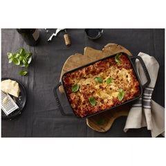 Staub | 12-x 8-inch, Rectangular, Roasting Pan, Matte Black | Cast Iron