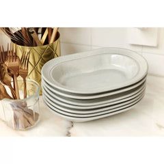 Staub | 10-inch, Oval Serving Dish, White Truffle | Dinnerware