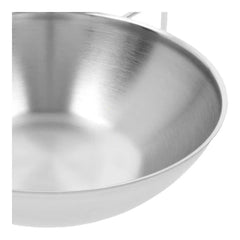 Demeyere | 12-inch, 18/10 Stainless Steel, Flat Bottom Wok, Silver | Industry 5