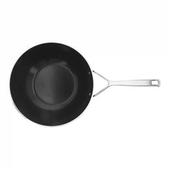 Demeyere | 12-inch, Aluminum, Wok With Ceramic Coating, Matte Black | Alu Pro 5