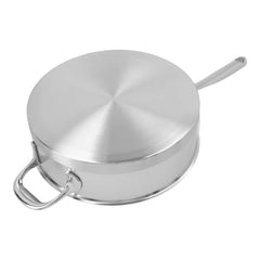 Demeyere | 3 qt Sauté Pan With Helper Handle And Lid, 18/10 Stainless Steel  | Atlantis