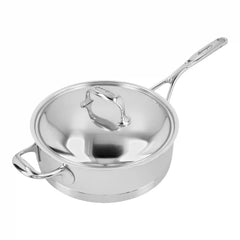 Demeyere | 3 qt Sauté Pan With Helper Handle And Lid, 18/10 Stainless Steel  | Atlantis