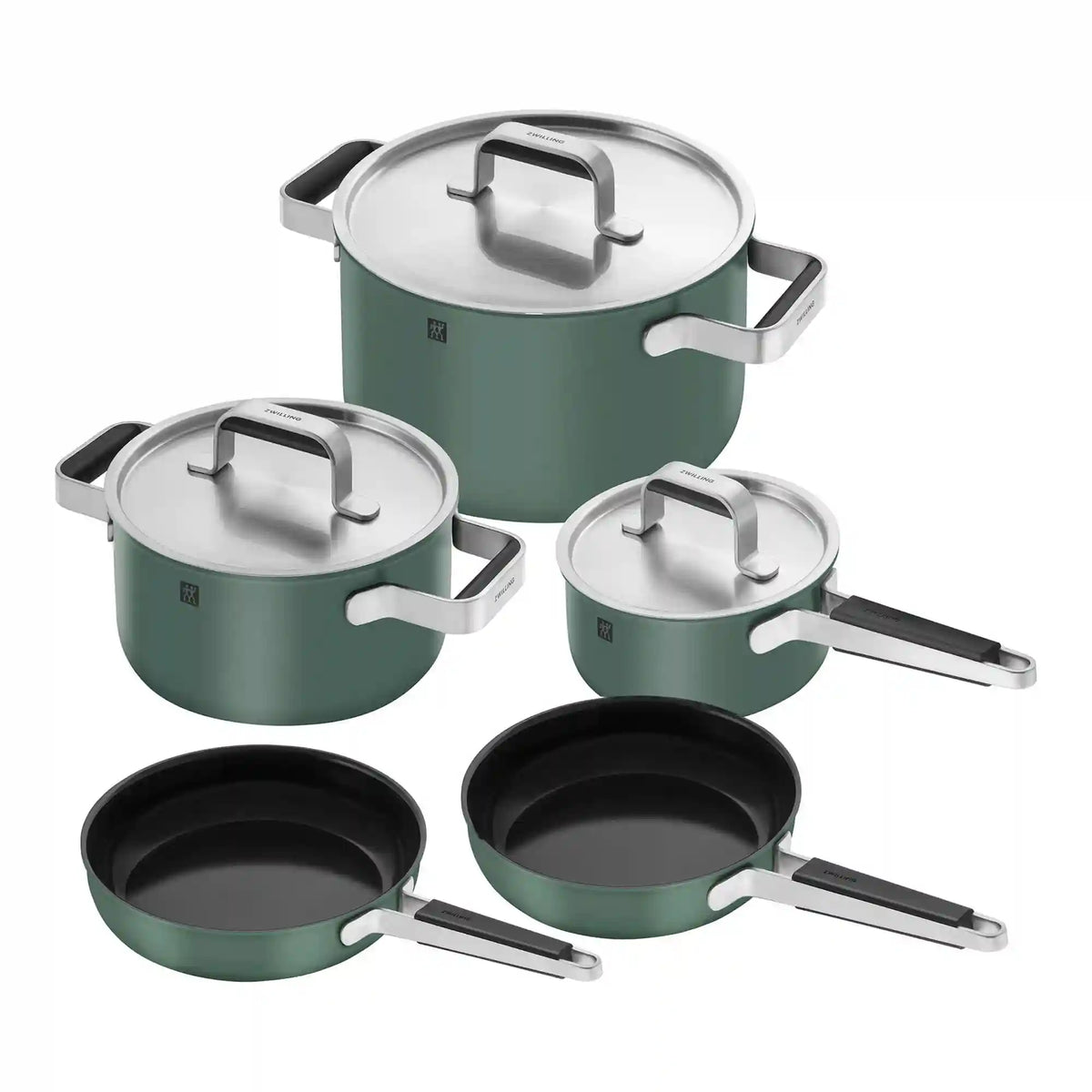 ZWILLING | 8-pc Stainless Steel Cookware Set, Green | Pure