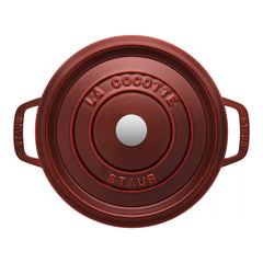 Staub | 13.25 qt, Round, Dutch Oven, Grenadine | Cast Iron