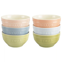Staub | 4.5-inch / 6-pc, Bowl set macaron, Mixed Colors | Stoneware